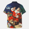 Men's Christmas Collection Casual Short Sleeve Hawaiian Shirt with Chest Pocket