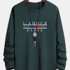90912beaa21d9278fa085a7f995bb43cff1568ea3d3a6d533448119d22be9ad4.jpg Long Sleeve Paris Slogan Print Cotton T-Shirt