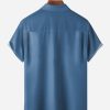 Cocktail Chest Pocket Short Sleeve Hawaiian Shirt