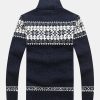 934a74e7db8a8e1797804679739b17eb840be874a86d45da725f02fd5675ff54.jpg Christmas Geometric Print Zip Up Sweater