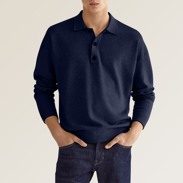 Men's casual lapel top