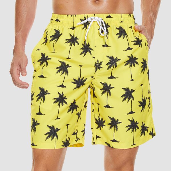 952efc7c7351b83dfd7f4eeac025b564297f2c99c7439bc0a64883ab92b3da48.jpg Men's Beach Shorts Swimming Trunks Mesh Lining Shorts with 2 Pockets Quick Dry