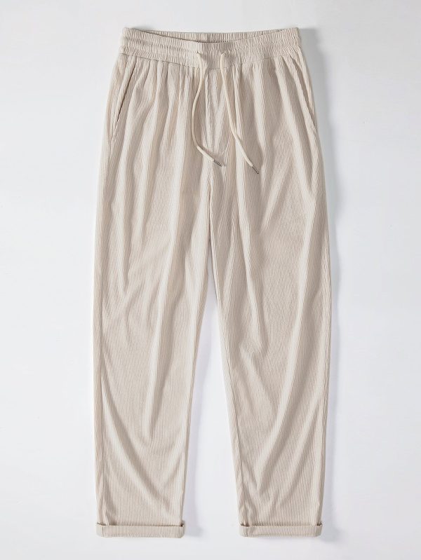 Corduroy Button Up Short Sleeved Shirt & Straight Leg Corduroy Pants