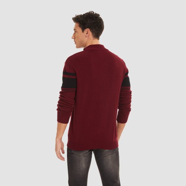 97f510bb99190387126ccc6446f9079e7a76b4e1c4130775b3d6a5a92e648501.jpg Men's Sweater Half Zipper Turtleneck Warm Pullover Slim Fit Casual Comfortable Striped Knitted Sweaters