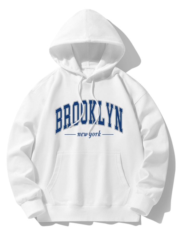 Brooklyn Print Cotton Blend Hoodie