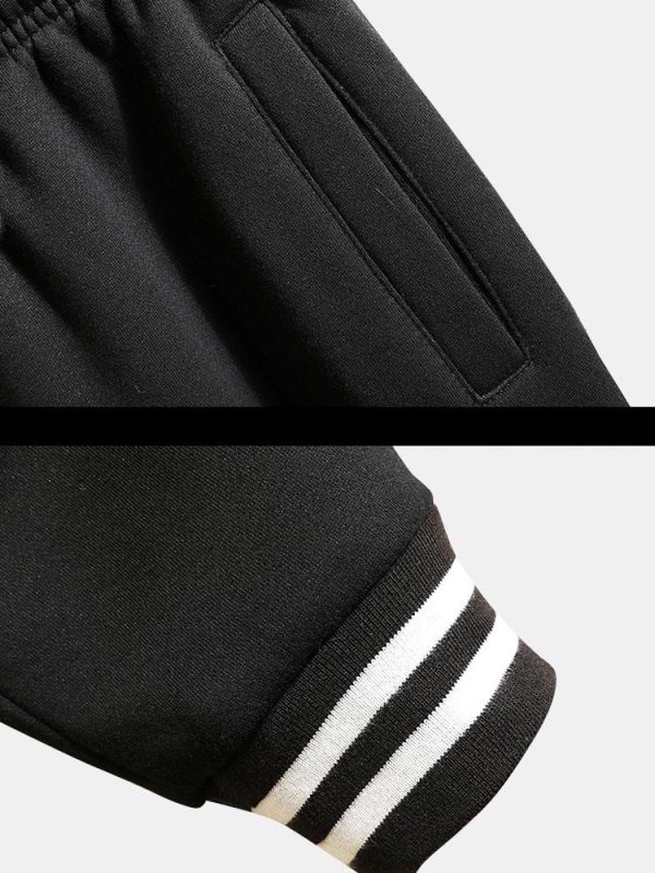 Contrast Baseball Jacket & Jogger Pants