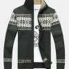 9b0c58e8e85a040d291e07206c0662565bf86f1151bf105b1057aadbae925fe7.jpg Christmas Geometric Print Zip Up Sweater