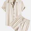 9d3d6d31c310ed59f73697ff4b358adc1cd01f17d03a18ec250e2dfdfa8f0bb2.jpg Textured Cotton Revere Shirt & 5" Shorts