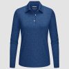 Women's Polo Shirts Long Sleeve UPF 50+ Sun Protection Golf Shirts Quick Dry Athletic Workout Collared Shirt