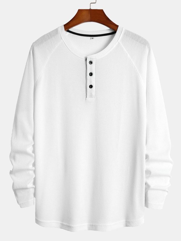 a290162767e79f7594c312321172a40a480c33c6e785a0feb6012a34b1df24ed.jpg Long Sleeve Arc Hem Waffle Henley Shirt