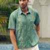 Tropical Floral Print Short Sleeve Casual Shirt