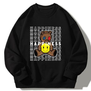 a4eaef06b1f9c0a9b848741b33cb3723567c9930f148339b342f259035898485.jpg Smiley Bear Crew Neck Relaxed Sweatshirt