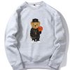 Basketball Bear Print Sweatshirt