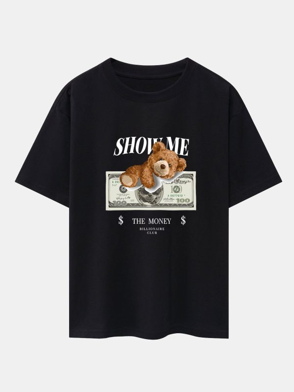 a7bdaf65d38c3e6c0f666638986eb85dc2bc214e081cae5db9dc7ebb6440b64c.jpg Money Bear Print Heavy Weight Oversize T-Shirt