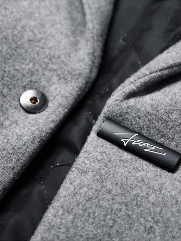 Single Breasted Notch Lapel Woolen Overcoat