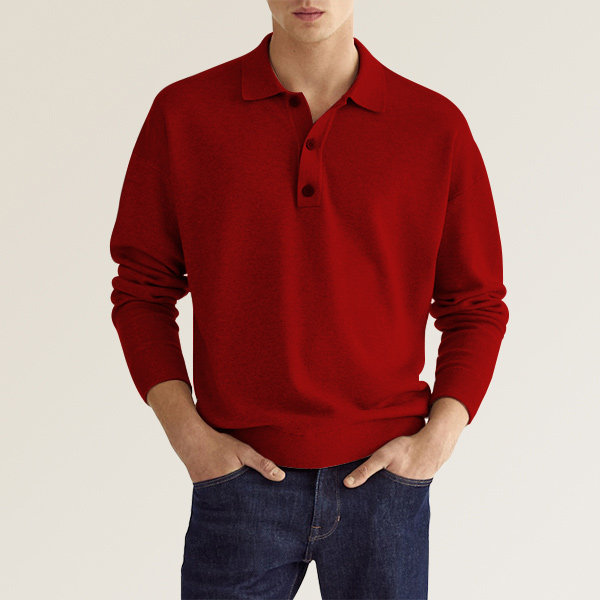 Men's casual lapel top