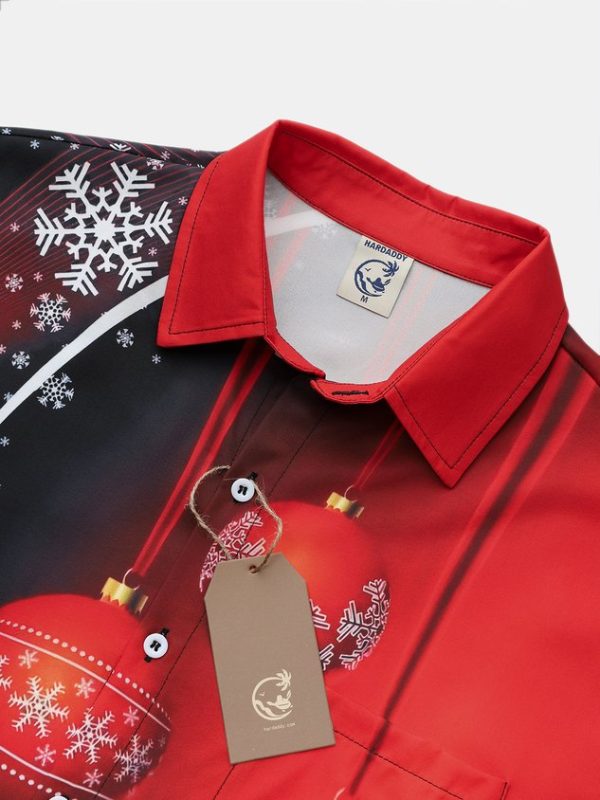 acf4d9007ba6d4556a8e37181ebc8627e4ca9323347c1a8796cf580cd65ebf5d.jpg Christmas Decoration Chest Pocket Short Sleeve Shirt
