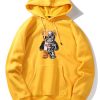 Robotic Bear Print Hoodie