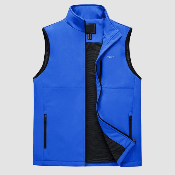 adaec354087d3bd689513340b9a5f8c41cd3e86718a3d035e9024c7fa091f138.jpg Men's Lightweight Vest Windproof Sleeveless Jacket Outdoor Hiking Camping Fishing Photography Gilet with Zip Pockets