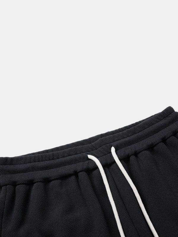Heavy Weight Oversize T-Shirt &  Loose Fit Drawstring Waffle Shorts