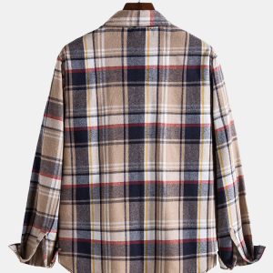 b368d93aa7d4728ce5b56e6432933ed584cc9a92be25b21a6a4bb38c317932da.jpg Men Button Front Plaid Shirt