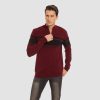 b48a0ec4a7e6228dd3dec2880bf6d38e0334c42bc94c4d21adb4d851787897e4.jpg Men's Sweater Half Zipper Turtleneck Warm Pullover Slim Fit Casual Comfortable Striped Knitted Sweaters