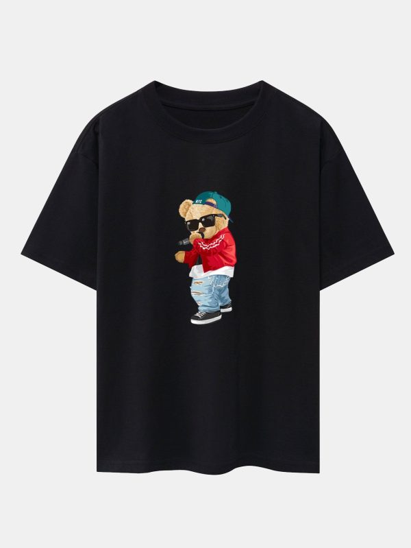 b7261585fc4ca535d191d5b61b5a438ac8cbb4864c6d01668834250d430495df.jpg Hip Hop Singer Bear Print Heavy Weight Oversize T-Shirt