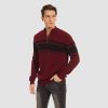 b7b5fa5140547fe074c14f28e1c965893f18feb8726251374ef1e90223167b4d.jpg Men's Sweater Half Zipper Turtleneck Warm Pullover Slim Fit Casual Comfortable Striped Knitted Sweaters