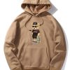 Skate Bear Print Hoodie