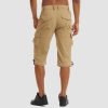 Men's Workout Gym Shorts with 7 Pockets Quick Dry 3/4 Capri for Hiking