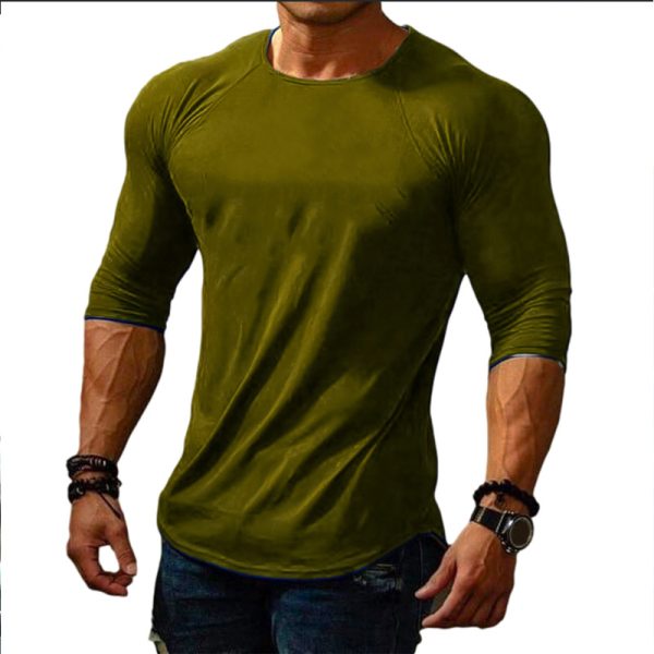 bbc1631258d1ca301e014c93f485ce89f040ad757610a764f783c33c31754ce4.jpg Slim Simple Casual Plain Men's T-Shirt