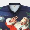 Men's Christmas Collection Casual Short Sleeve Hawaiian Shirt with Chest Pocket