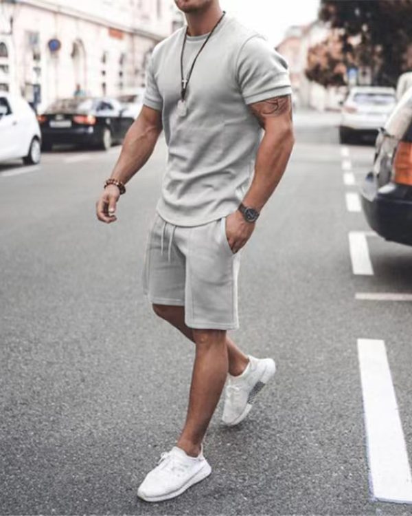 bf58502ad4c080b7b1fa3a17bd5f37ae129e52059e54f4b88bf482c0a90130bb.jpg Men's Fashion Short Sleeve Suit 8 Colors