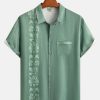 Tropical Floral Print Short Sleeve Casual Shirt
