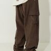 Los Angeles Print Heavy Weight Oversize T-Shirt & Loose Fit Corduroy Cargo Pants