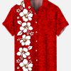 Suitmens Men's Men's Tiki Style Hawaiian Vacation Print Three-Piece Set 031