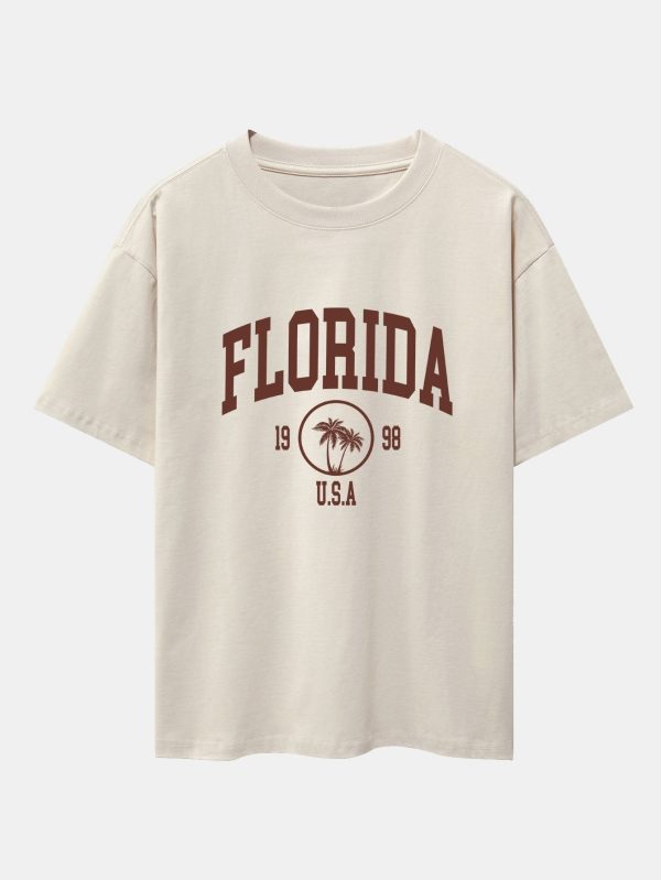 c2a05af762addd2d25c4f6540f6f9e621a4d1338c9c1b926d8a6abd79a4dd608.jpg Florida Palm Tree Print Heavy Weight Oversize T-Shirt & Corduroy Shorts