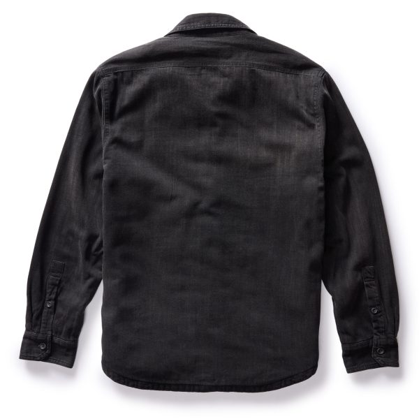 c3365f4c49bc8df0b530019b81ab7e521dee3fd66b3ad80068dd9b59e0bb9246.jpg The Lined Utility Shirt in Washed Black Denim