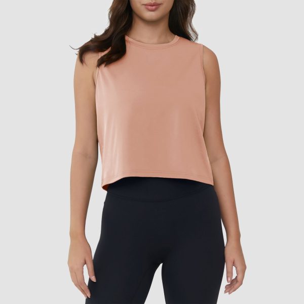 Crop Tops for Women Athletic Running Workout UPF 50+ Cropped Tank Tops