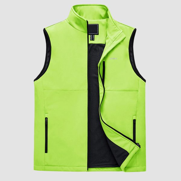 c84facd7c446c7fc37c2b336acc2c3eb5065f8242fce63fb62e363a25cfe8a98.jpg Men's Lightweight Vest Windproof Sleeveless Jacket Outdoor Hiking Camping Fishing Photography Gilet with Zip Pockets