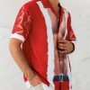 Men's New Santa Outfit Print Casual Breathable Hawaiian Short Sleeve Shirt