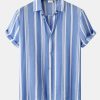 d2c3dc84b43a538a50c32afbc32e68d394f3a3b2b57fe2b0b329b41b8a427efc.jpg Stripe Print Button Up Shirt & Swim Shorts