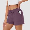 Women's Running Shorts Gym Workout Quick Dry Relaxed Fit Casual Shorts with 2 Pockets
