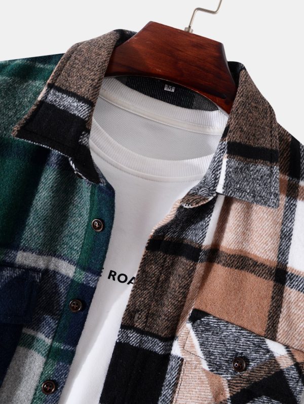 Contrast Panel Check Overshirt