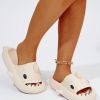 db2030073a09d496dcf35e568608d880202c4970dfcec5b32139a830b743046c.jpg Women Shark Design Slides, Cute Summer EVA Single Band Slides