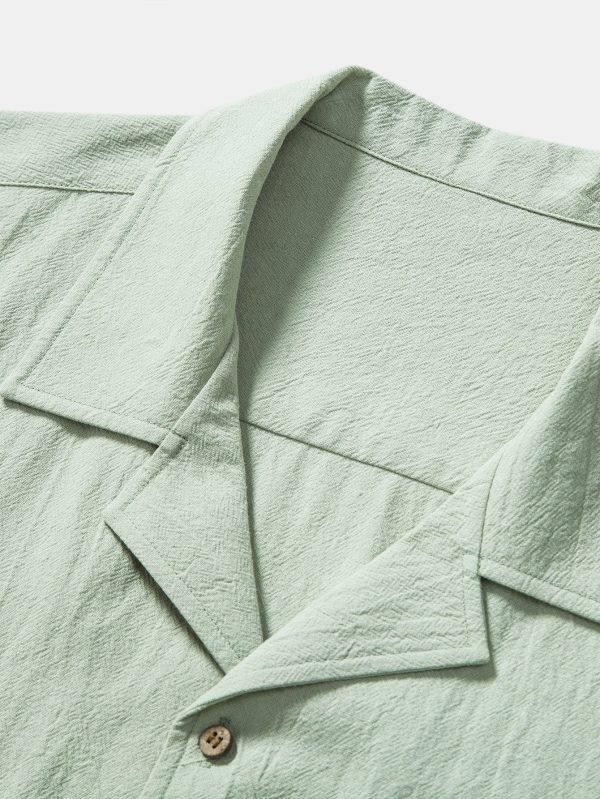 db965de47809c5f2f47da31b9120e63bfd187d68c63baaa8eb004ca6da0cec1c.jpg Textured Cotton Revere Shirt & 5" Shorts