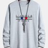 dceb70a7461a66b13f14a8779a18a4bb206cc6267facc9d22b6921906276f5fd.jpg Long Sleeve Paris Slogan Print Cotton T-Shirt