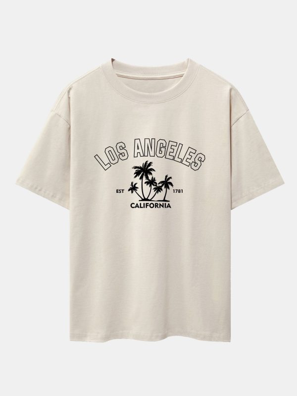 de7159d4afa5290dd87d96e4a005371a972d5d7ecaea9393756bf7d50a4716f4.jpg Los Angeles Palms Print Heavy Weight Oversize T-Shirt
