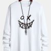 deecf4a8a937feb8a3718a9a7816971f9977bde525c97ef2c595a8ee20245223.jpg Long Sleeve Scary Face Print Cotton T-Shirt