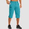 Men's Workout Gym Shorts with 7 Pockets Quick Dry 3/4 Capri for Hiking